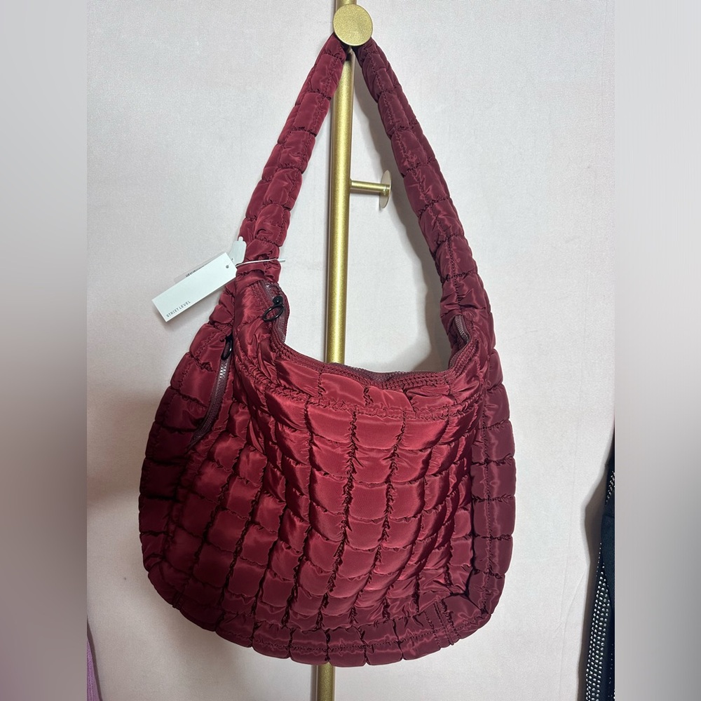 NWOT Street Level WINE STYLISH CUSHION SHOULDER HOBO BAG